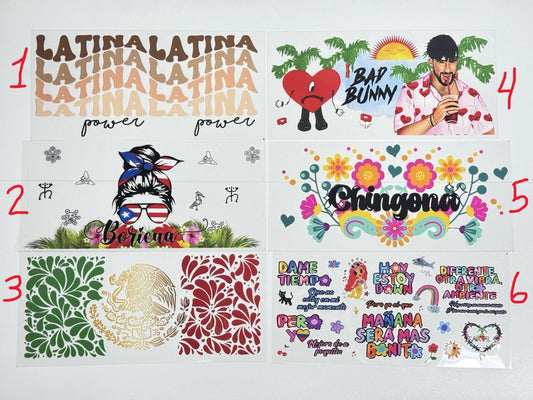 Latin—UV DTF Cup Wraps
