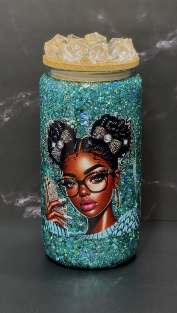 Black Girls—Snow Globe Tumblers