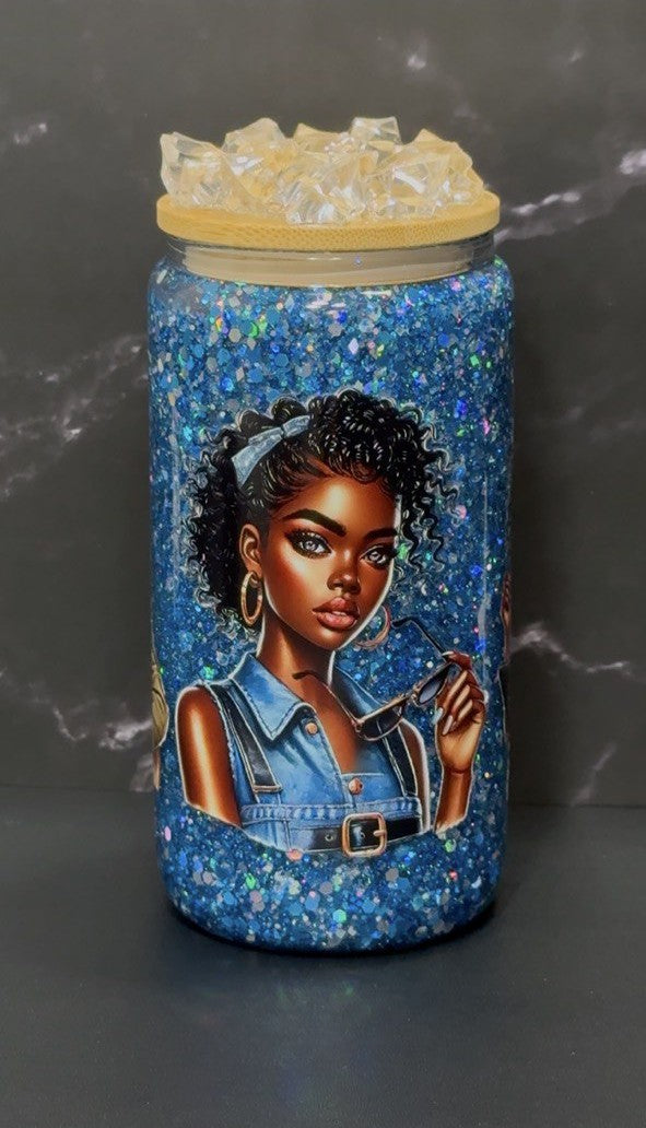 Black Girls—Snow Globe Tumblers