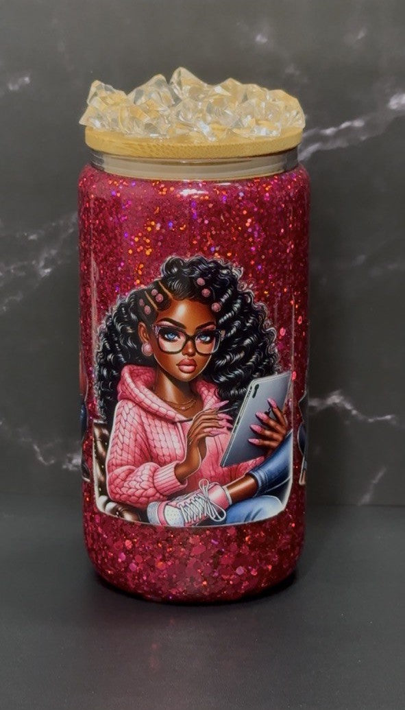 Black Girls—Snow Globe Tumblers