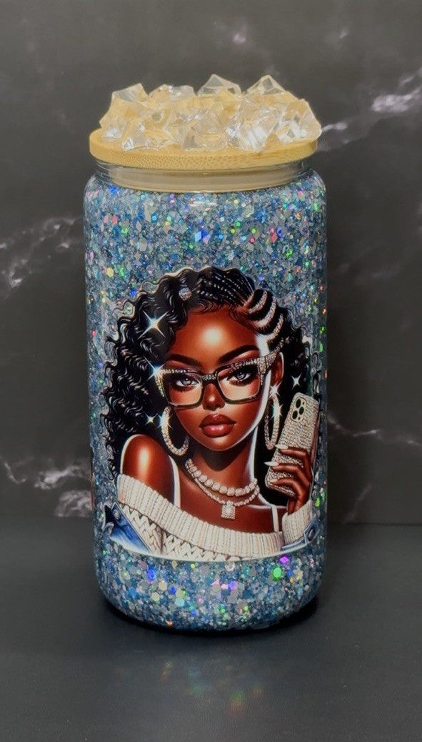 Black Girls—Snow Globe Tumblers