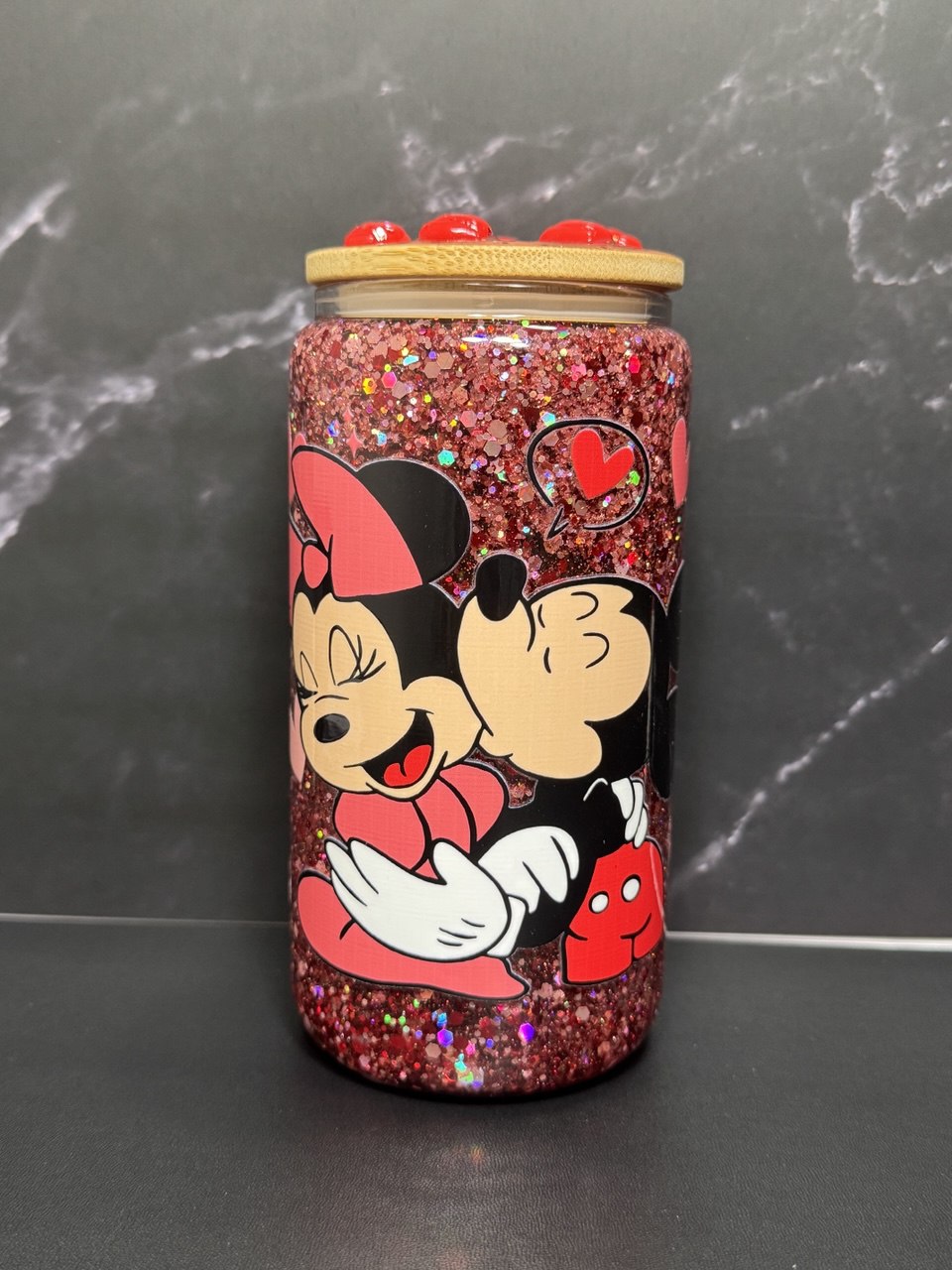 Mice Kiss—Snow Globe Tumbler