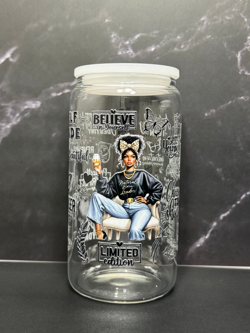 Black Queens—Glass Cups