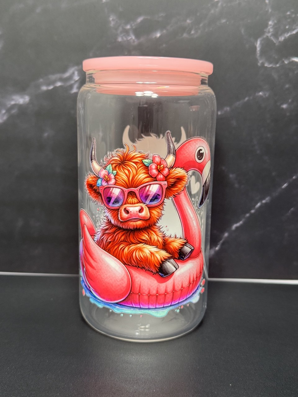 Highland at the Beach—Glass Cup