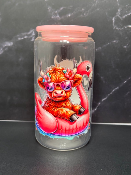 Highland at the Beach—Glass Cup