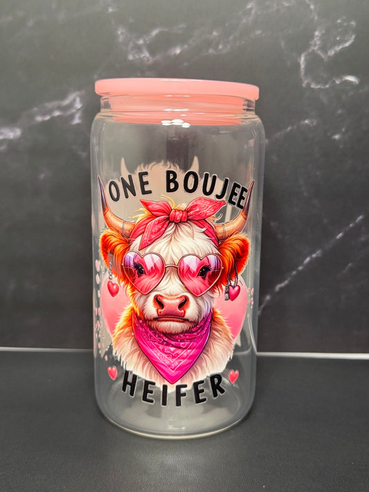 One Boujee Heifer—Glass Cup