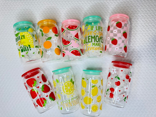 Fruits—Glass Cups
