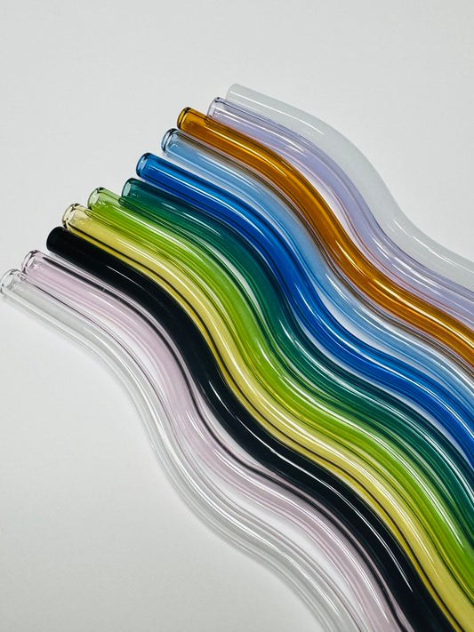 Wavy Glass Straws