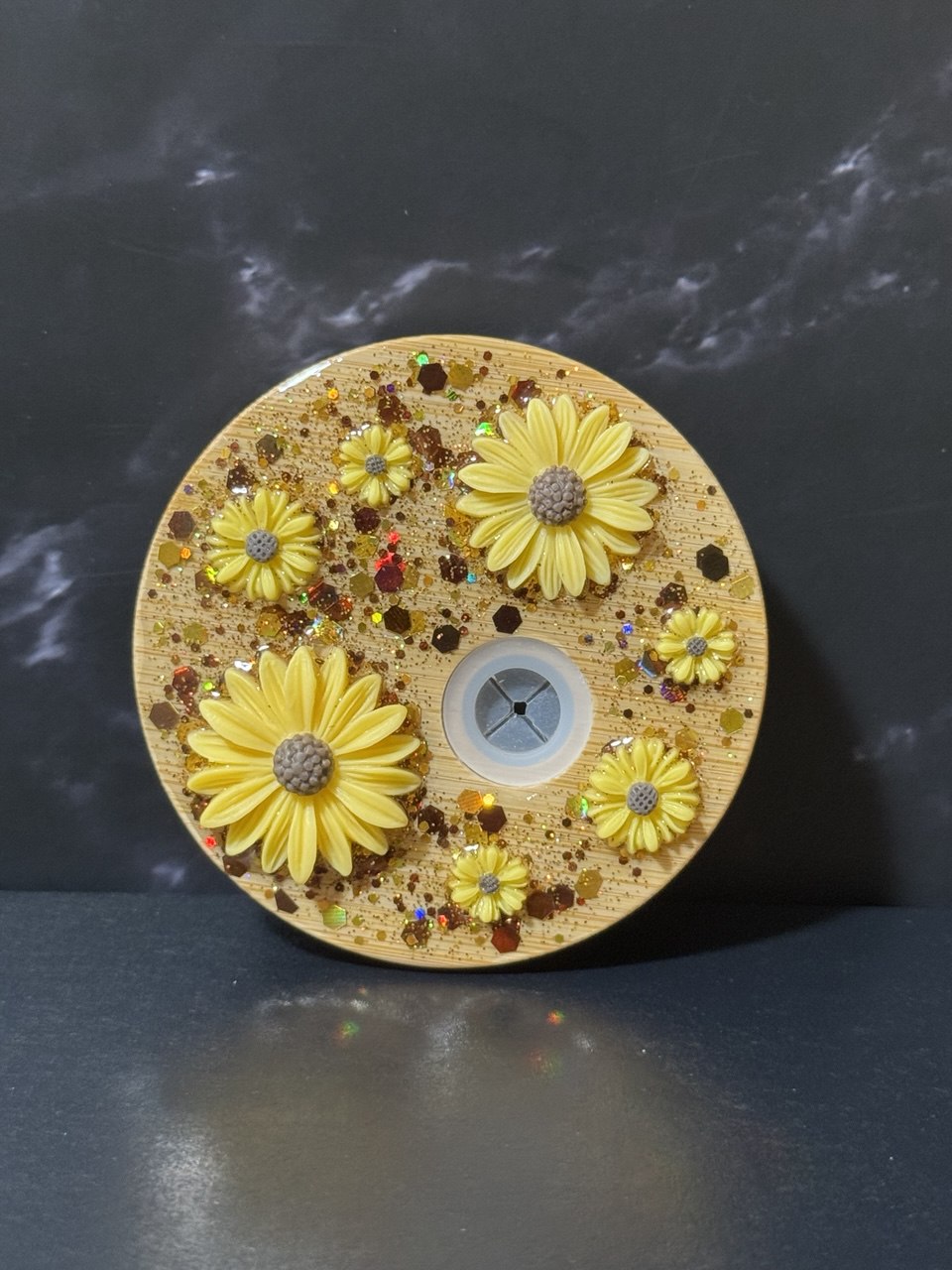 Sunflower Highland—Snow Globe Tumbler