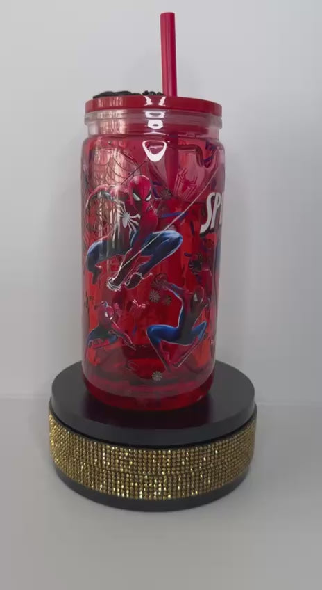 Spiderman—Acrylic Snow Globe Tumbler